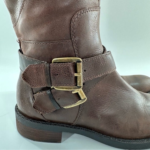 Enzo Angiolini womens boots size 8 brown leather knee high riding western - Picture 5 of 16